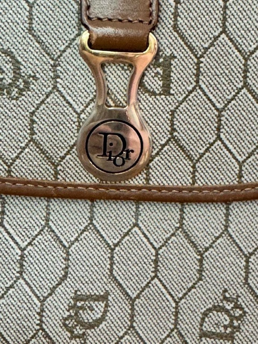 Dior Beige & Brown Monogram Saddle Crossbody - Picture 6 of 8